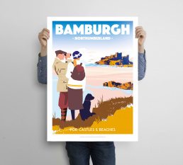 A1 Bamburgh Castle poster